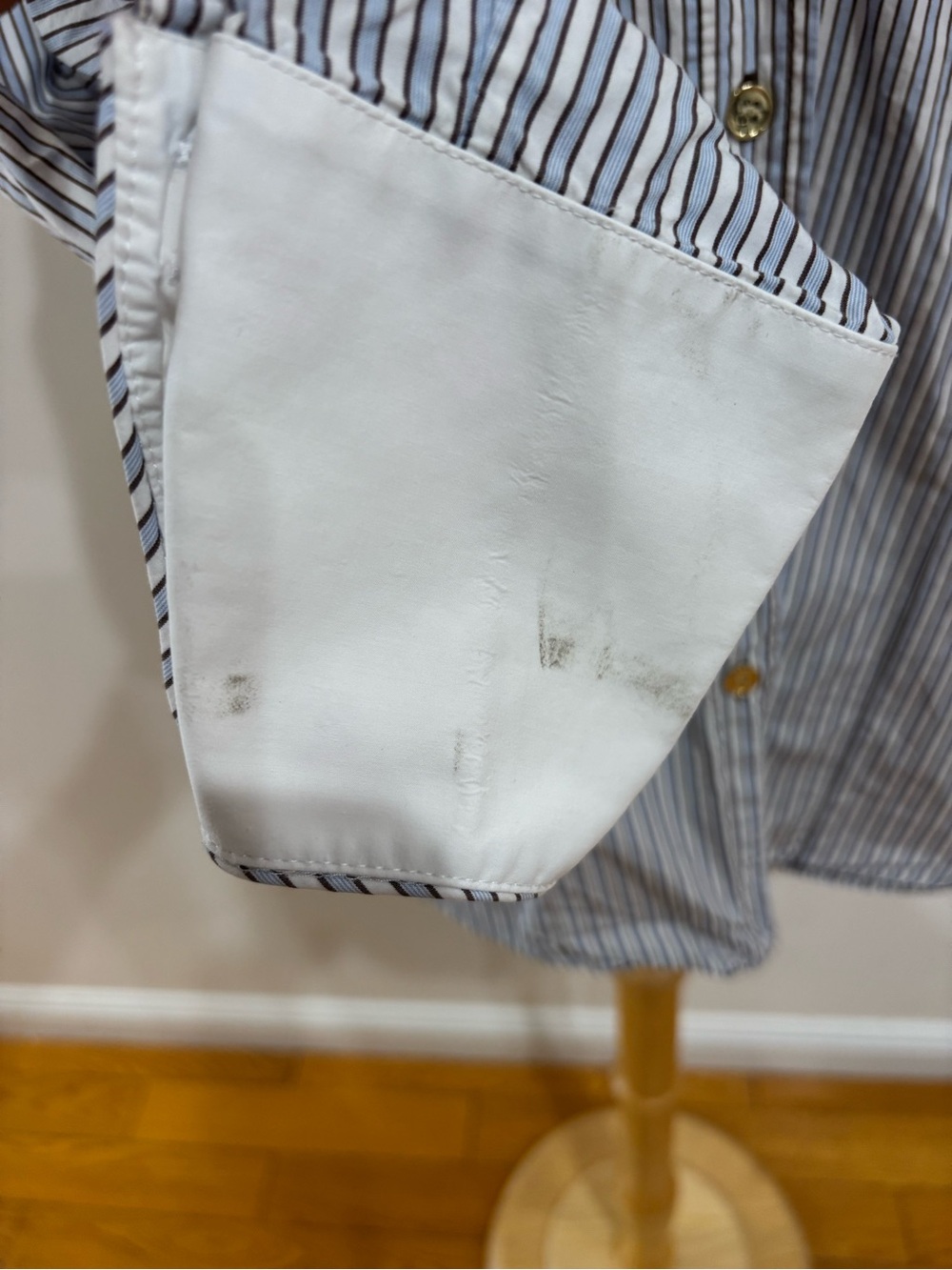 Sandro Kelly Striped Collared Shirt, Size US 2/4 - Picture 8 of 16